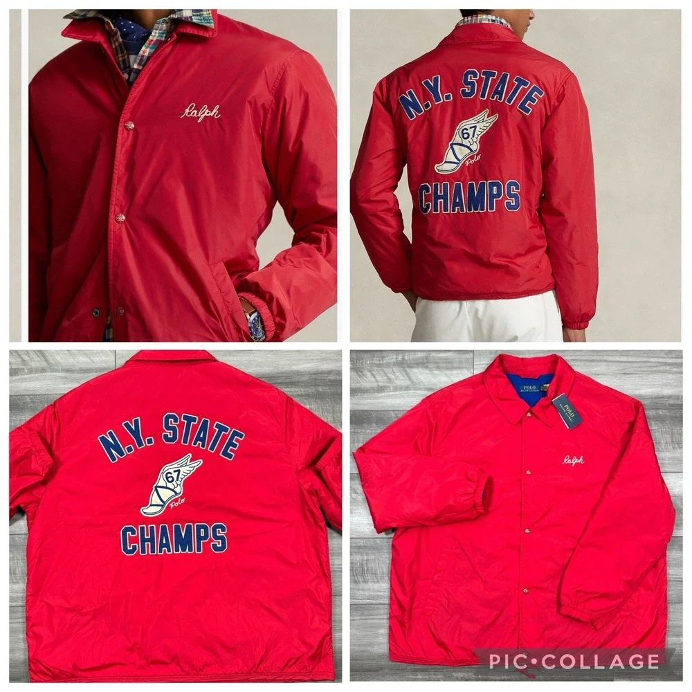Polo Ralph Lauren Big & Tall 2XB NY‎ STATE CHAMPS Water Repellent Coach's Jacket